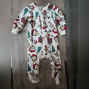 Festive Mickey Print Kids One Piece